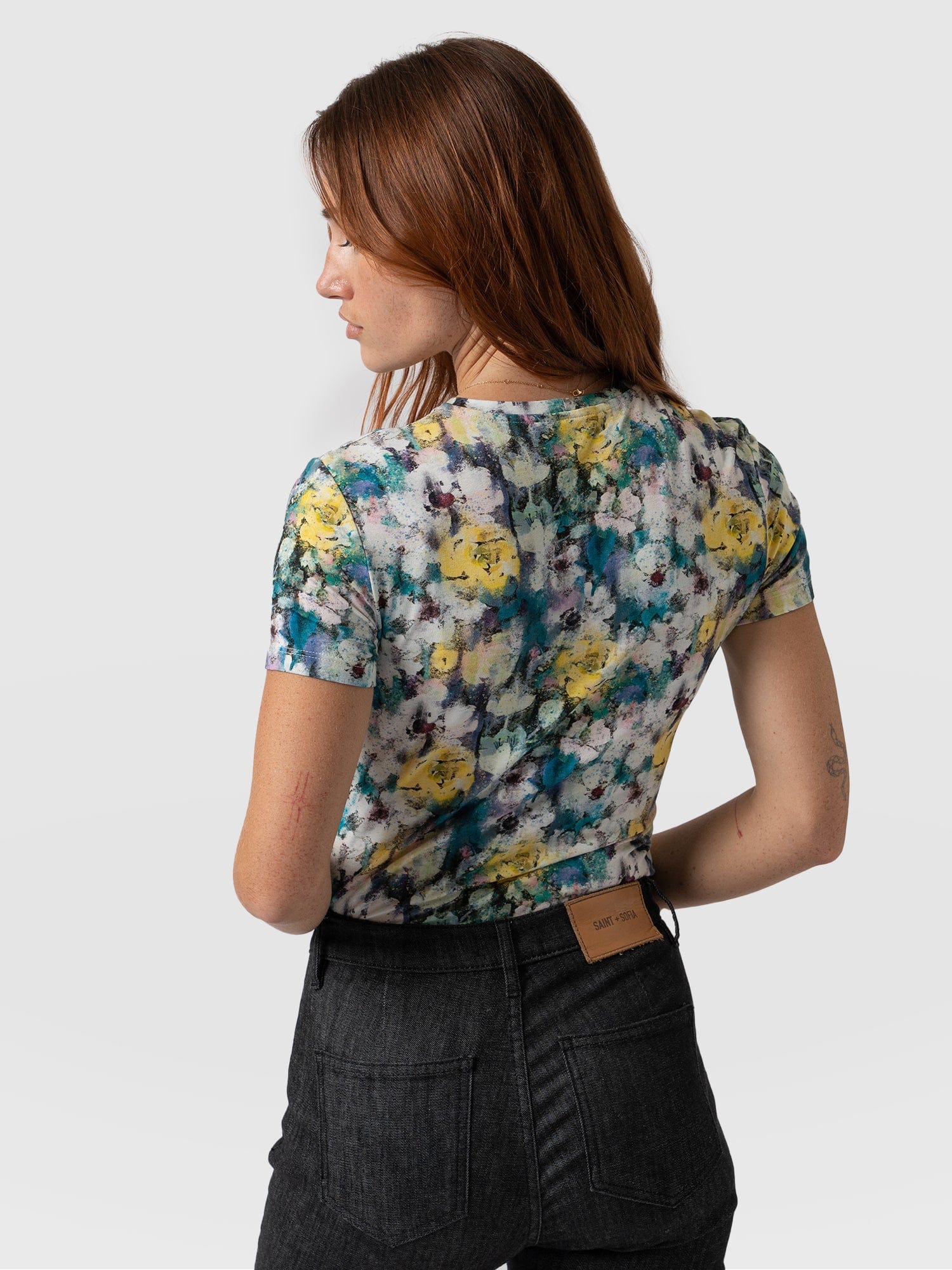 Austen Crew Neck Tee - Misty Floral